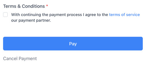 Terms & Conditions checkbox
